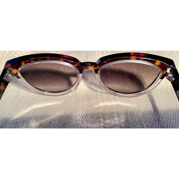 Dior Sight 1 Oversized Cat Eye Sunglasses Top Havana 54mm Clear Tortoiseshell - Picture 14 of 14